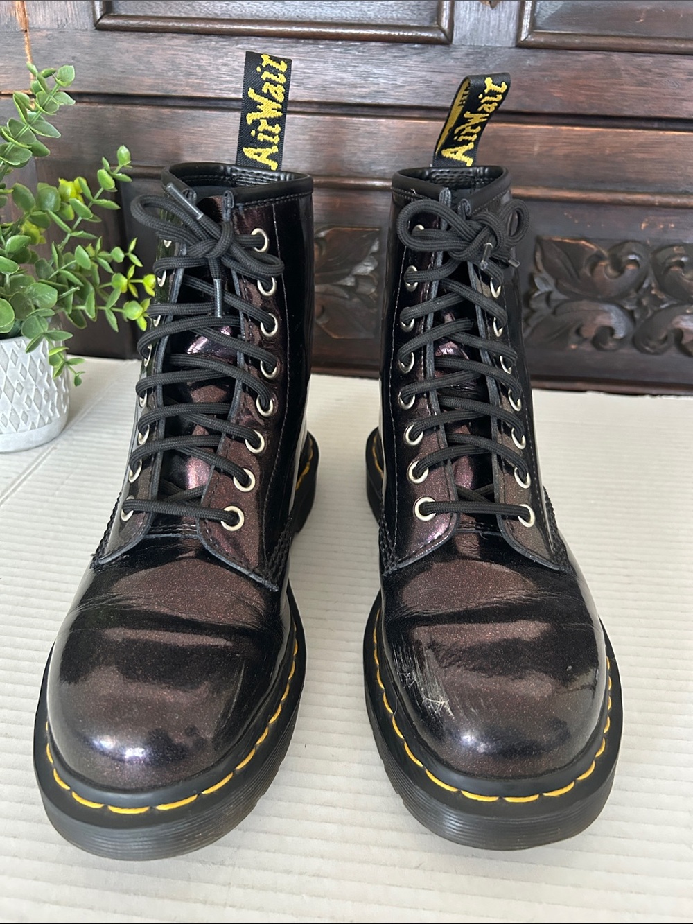 Dr. Martens 1460 Burgundy Patent
Leather Boots EUC - Picture 3 of 17